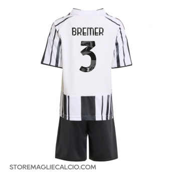Juventus Gleison Bremer #3 Maglia Gara Casa Repliche 2025-26 Bambino